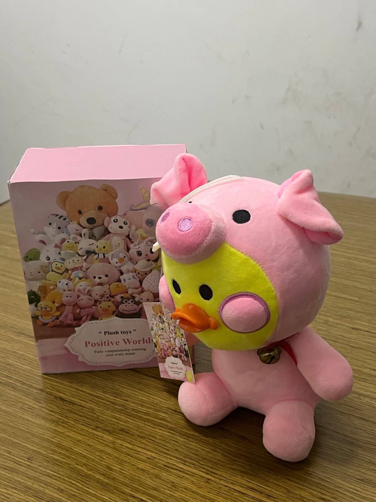 Positive Worlds Pink Pig-Duck Plush Toys, Cute Adorable Stuffed Animal Doll