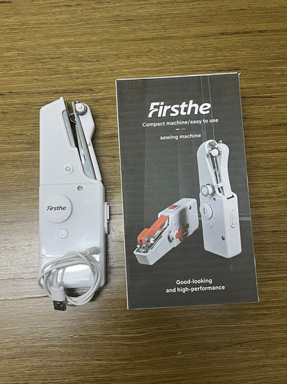 Firsthe Handheld Electric Sewing Machine, Portable Mini Sewing Machine for Beginners, Compact Sewing Tool for Home Travel DIY Clothes Fabric Repair, USB Powered