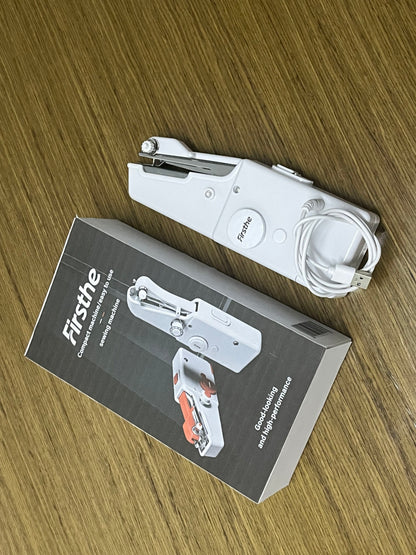 Firsthe Handheld Electric Sewing Machine, Portable Mini Sewing Machine for Beginners, Compact Sewing Tool for Home Travel DIY Clothes Fabric Repair, USB Powered