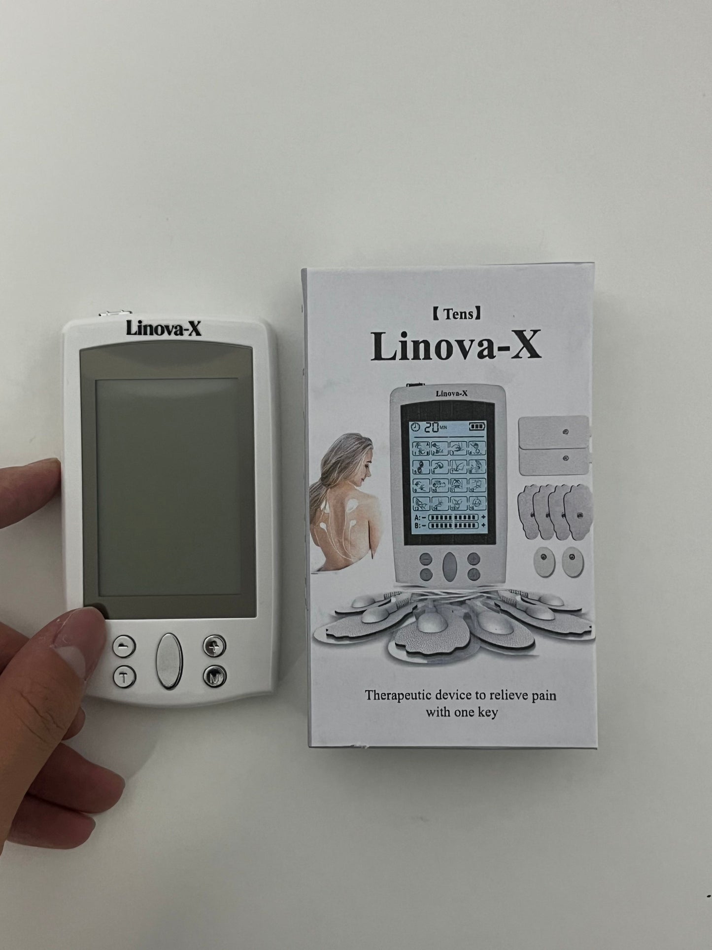 Linova-X TENS Unit with Infrared Heat & Compression - 24 Modes Low Frequency Electrotherapy Device for Back Pain Relief, Muscle Stimulator for Neck, Shoulder, Sciatica Pain Management