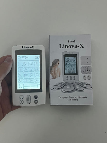 Linova-X TENS Unit with Infrared Heat & Compression - 24 Modes Low Frequency Electrotherapy Device for Back Pain Relief, Muscle Stimulator for Neck, Shoulder, Sciatica Pain Management