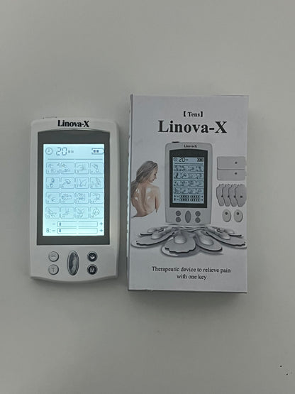 Linova-X TENS Unit with Infrared Heat & Compression - 24 Modes Low Frequency Electrotherapy Device for Back Pain Relief, Muscle Stimulator for Neck, Shoulder, Sciatica Pain Management