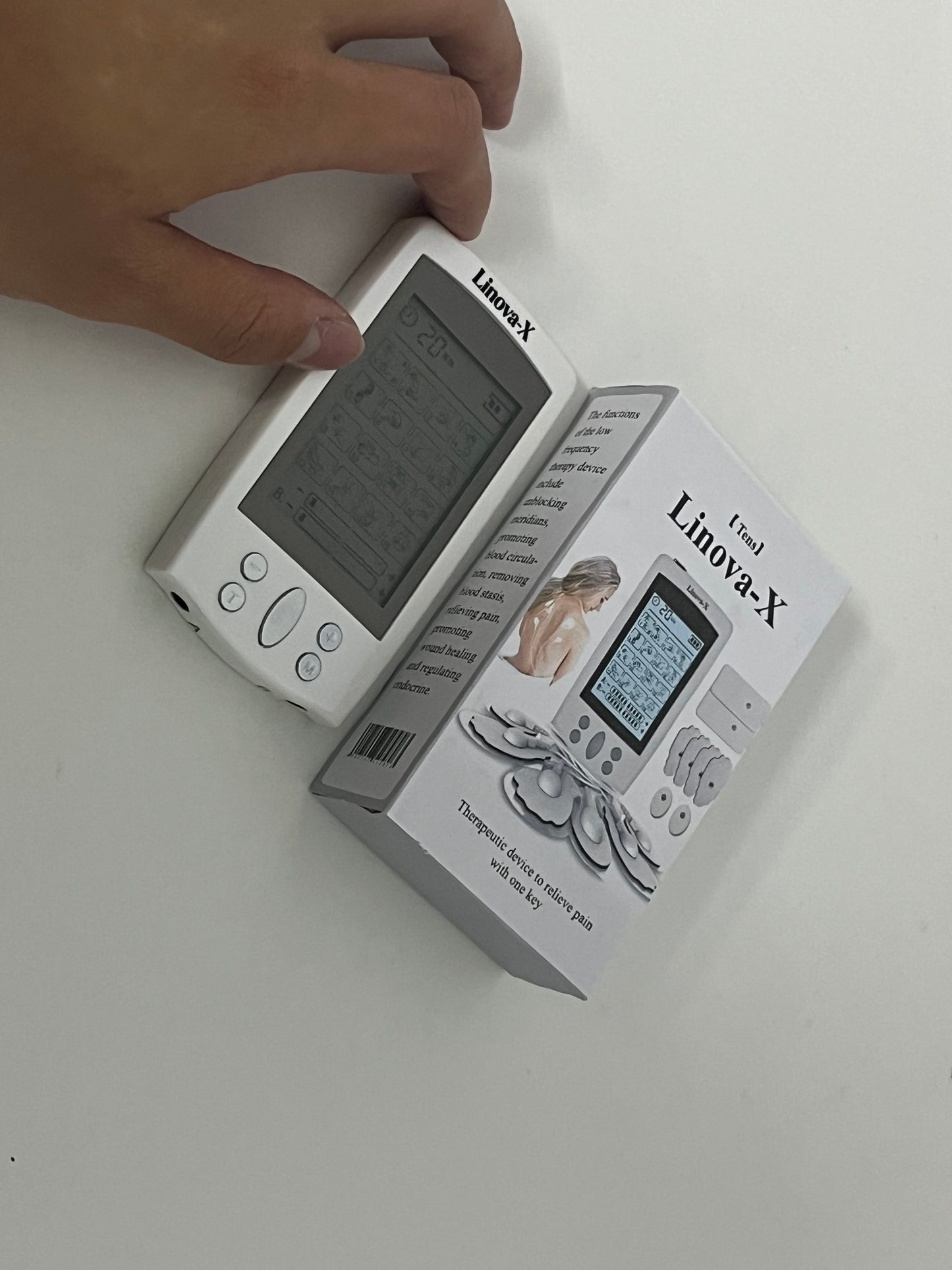 Linova-X TENS Unit with Infrared Heat & Compression - 24 Modes Low Frequency Electrotherapy Device for Back Pain Relief, Muscle Stimulator for Neck, Shoulder, Sciatica Pain Management