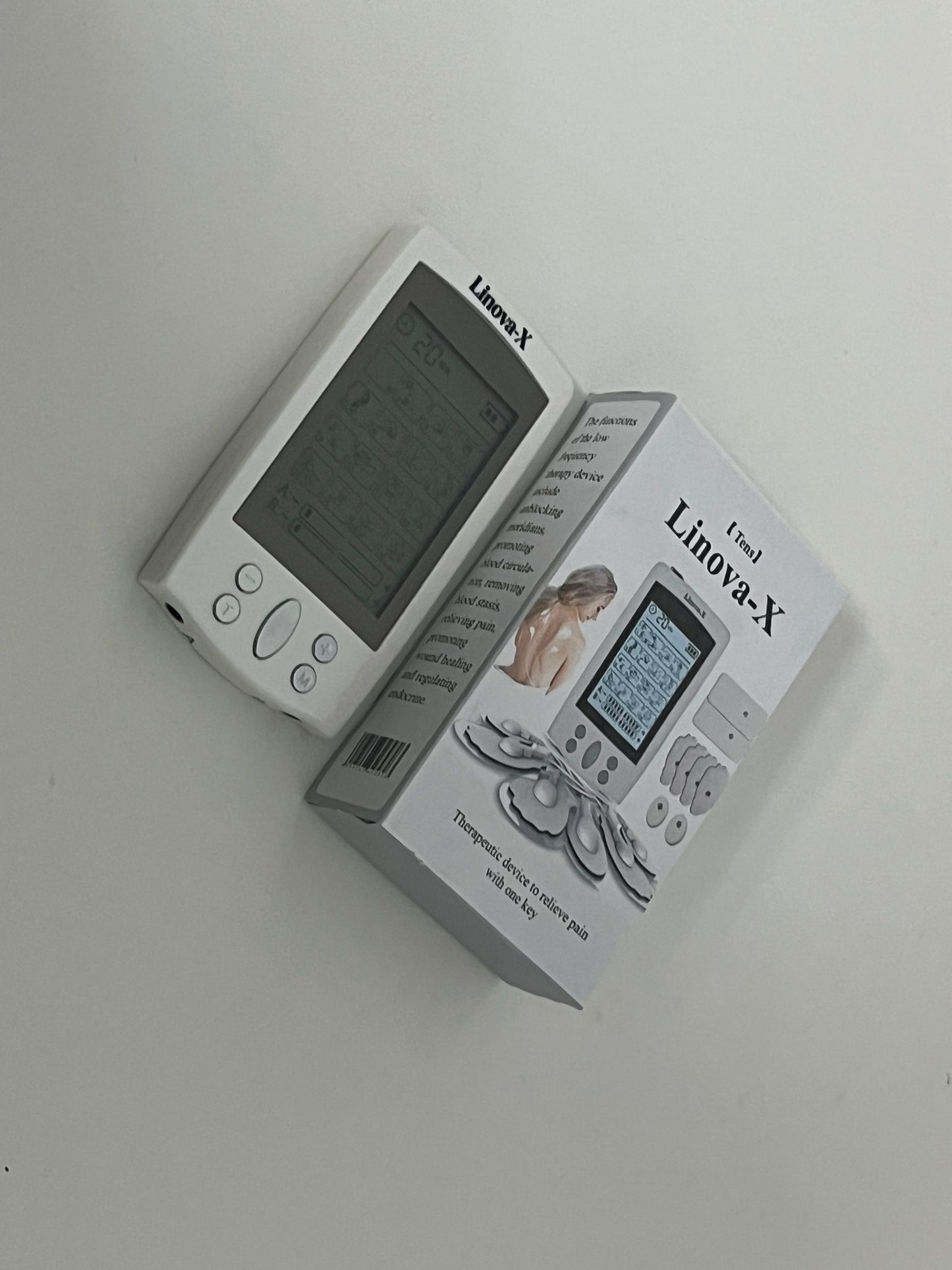 Linova-X TENS Unit with Infrared Heat & Compression - 24 Modes Low Frequency Electrotherapy Device for Back Pain Relief, Muscle Stimulator for Neck, Shoulder, Sciatica Pain Management