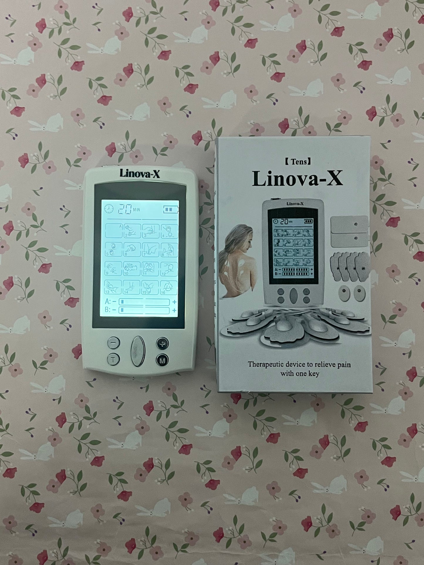 Linova-X TENS Unit with Infrared Heat & Compression - 24 Modes Low Frequency Electrotherapy Device for Back Pain Relief, Muscle Stimulator for Neck, Shoulder, Sciatica Pain Management