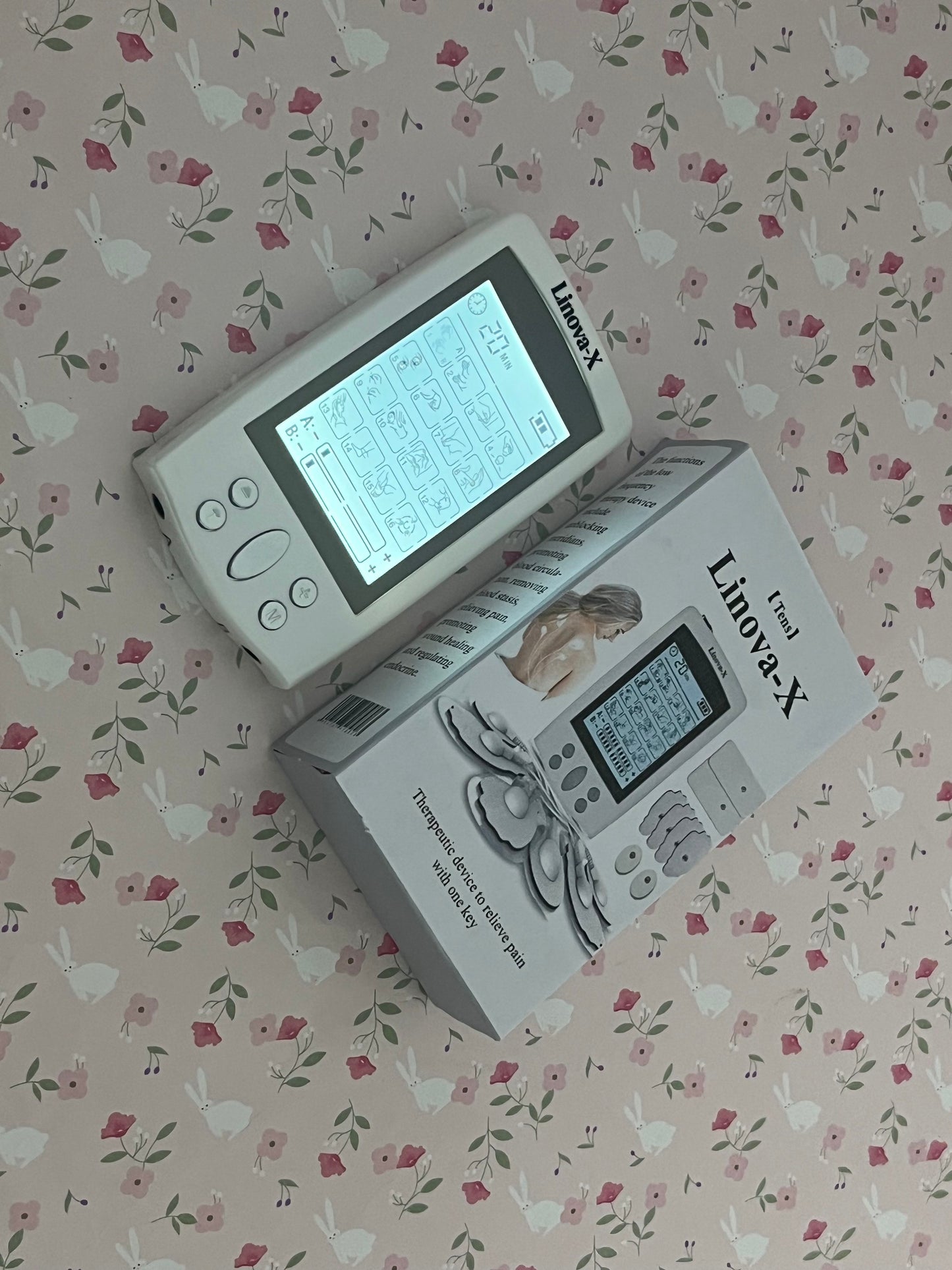 Linova-X TENS Unit with Infrared Heat & Compression - 24 Modes Low Frequency Electrotherapy Device for Back Pain Relief, Muscle Stimulator for Neck, Shoulder, Sciatica Pain Management