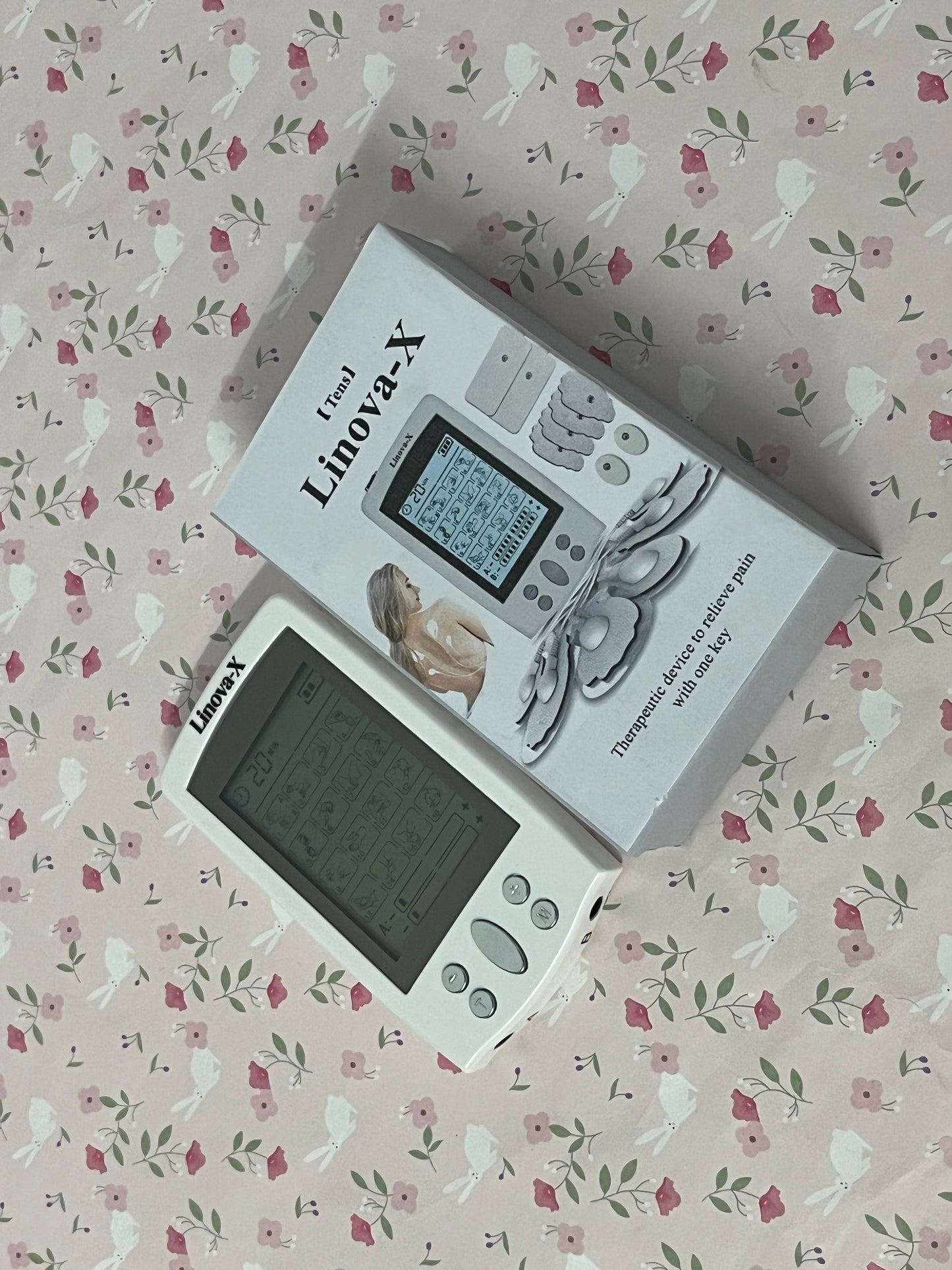 Linova-X TENS Unit with Infrared Heat & Compression - 24 Modes Low Frequency Electrotherapy Device for Back Pain Relief, Muscle Stimulator for Neck, Shoulder, Sciatica Pain Management