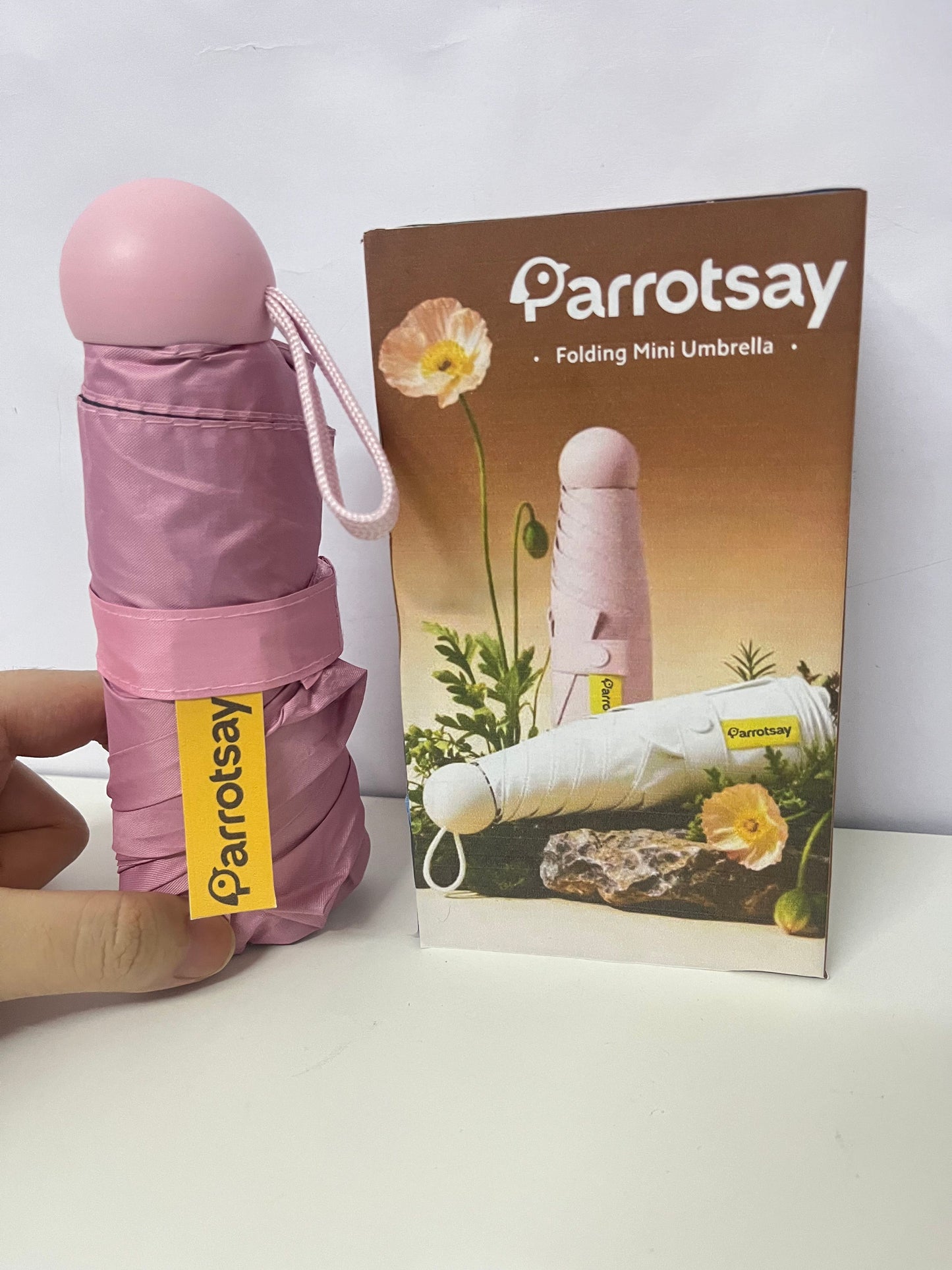 [Parrotsay Umbrellas]-Folding Mini Umbrella – Ultra-Compact, Windproof & Stylish Travel Umbrella