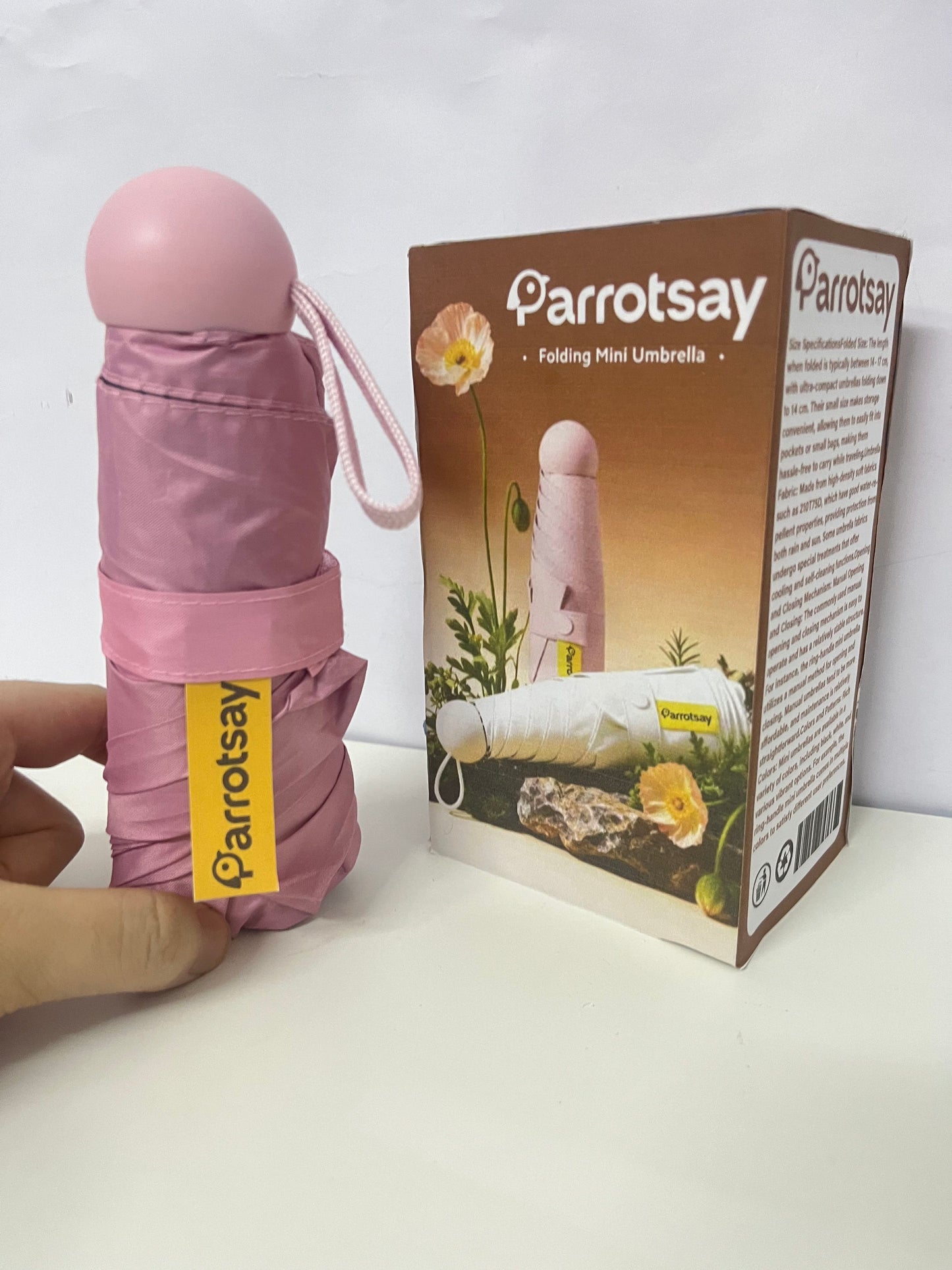[Parrotsay Umbrellas]-Folding Mini Umbrella – Ultra-Compact, Windproof & Stylish Travel Umbrella