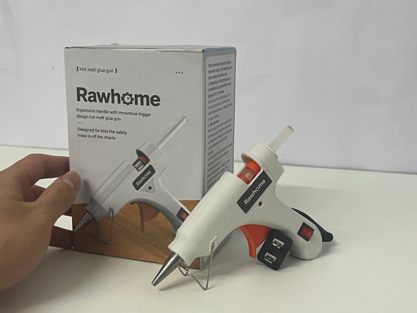 [Rawhome Hot melt glue guns]——Rawhome Kid-Safe Hot Melt Glue Gun - Small High-Adhesion Glue Gun for DIY & Home Repairs
