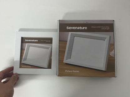 [Sevenature Picture frames]——Sevenature Minimalist White Picture Frame - Nordic Style Tabletop & Wall-Mount Display Frame