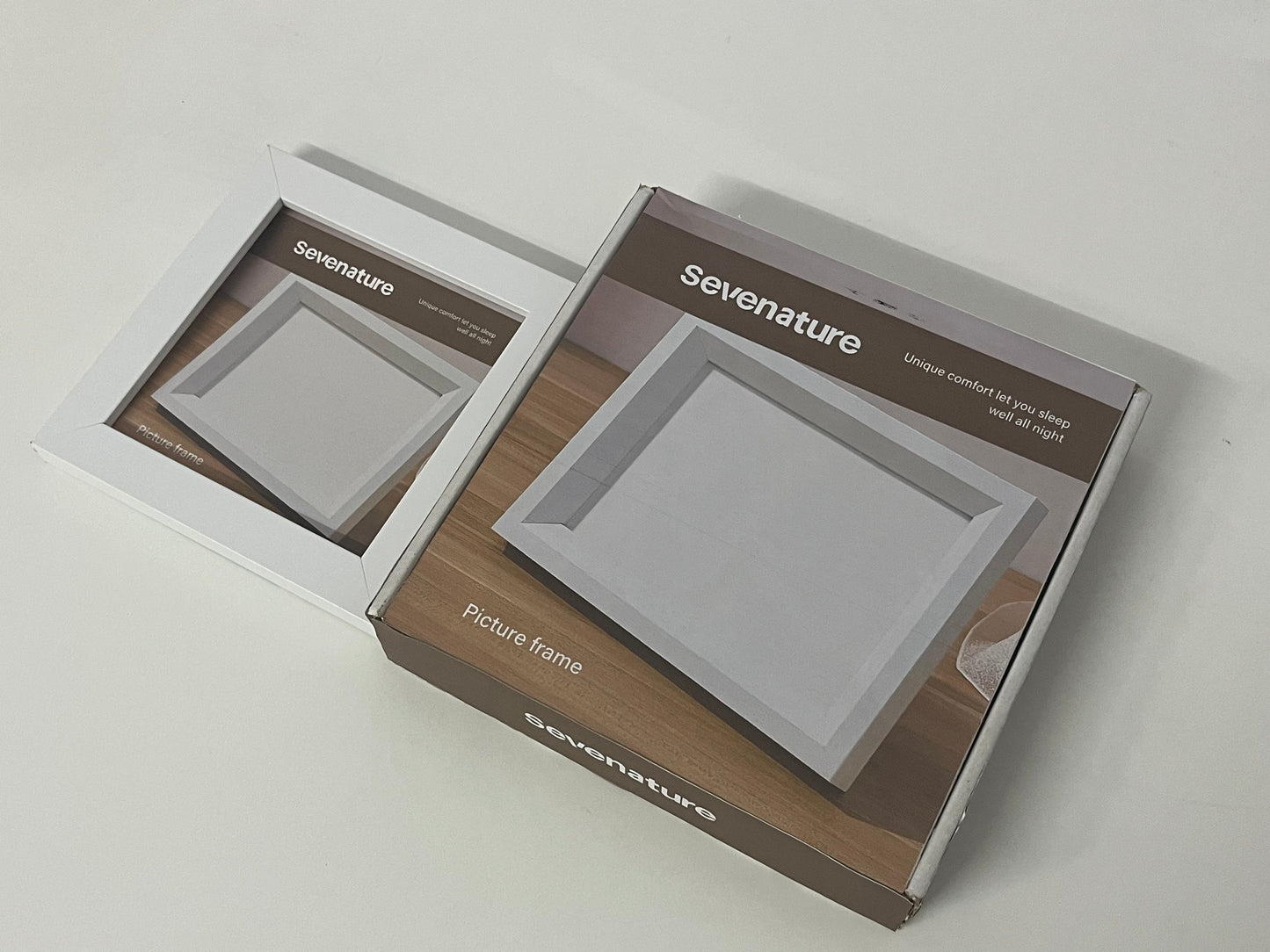 [Sevenature Picture frames]——Sevenature Minimalist White Picture Frame - Nordic Style Tabletop & Wall-Mount Display Frame