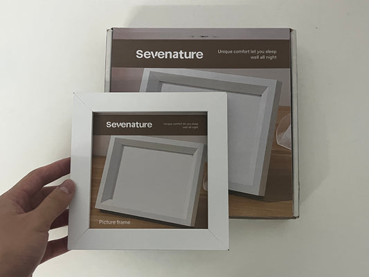 [Sevenature Picture frames]——Sevenature Minimalist White Picture Frame - Nordic Style Tabletop & Wall-Mount Display Frame