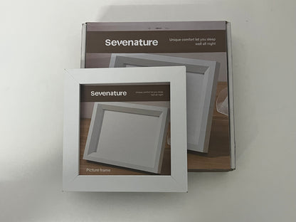 [Sevenature Picture frames]——Sevenature Minimalist White Picture Frame - Nordic Style Tabletop & Wall-Mount Display Frame