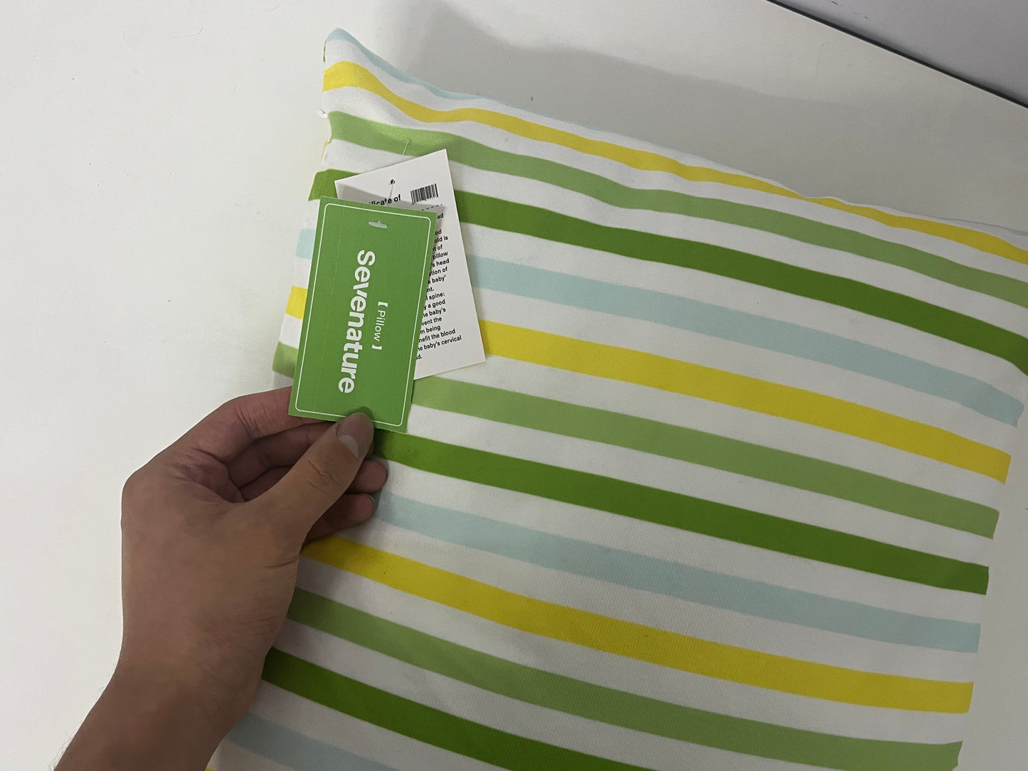 [Sevenature Pillows]——Sevenature Fresh Stripe Pillow - Nordic Style Throw Pillow for Living Room Sofa