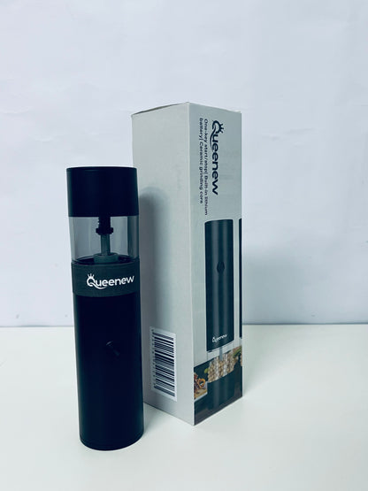 QUEENEW Electric Lapping Machine - One-Key Start/Stop, Built-in Lithium Battery, Ceramic Grinding Core, Household Spice Grinder