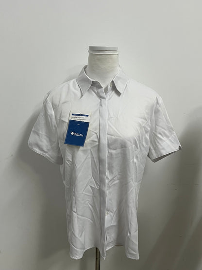 [Wildl&Co Shirts]-Basic Short-Sleeve White Shirt - Versatile Office Wear