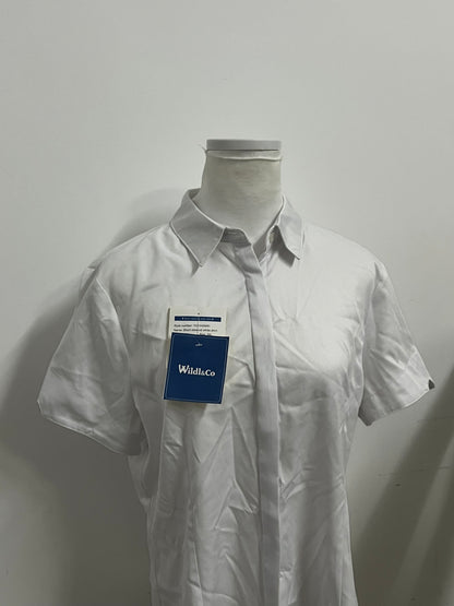 [Wildl&Co Shirts]-Basic Short-Sleeve White Shirt - Versatile Office Wear