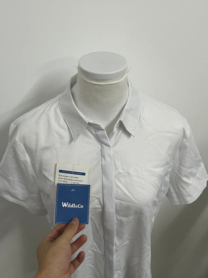 [Wildl&Co Shirts]-Basic Short-Sleeve White Shirt - Versatile Office Wear