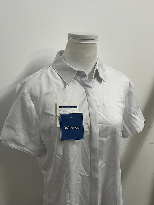 [Wildl&Co Shirts]-Basic Short-Sleeve White Shirt - Versatile Office Wear