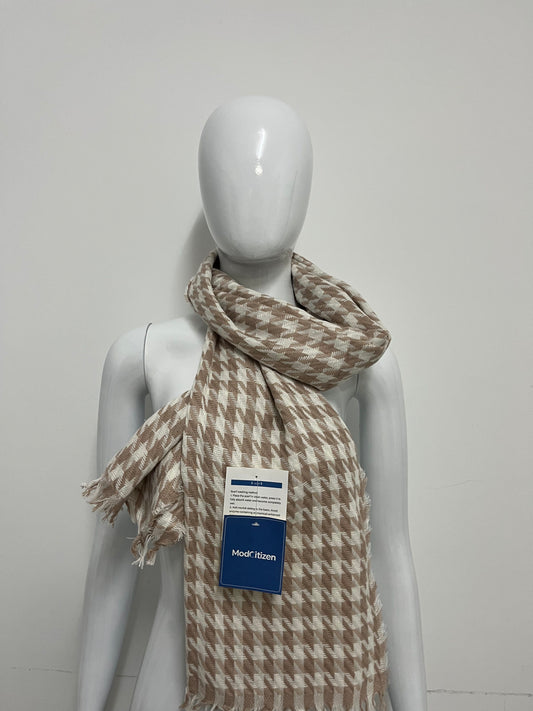 [ModCitizen Scarfs]-Houndstooth Cashmere-like Scarf - Winter Warm Shawl