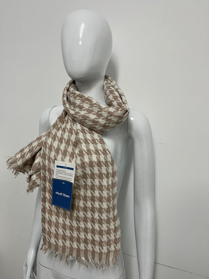 [ModCitizen Scarfs]-Houndstooth Cashmere-like Scarf - Winter Warm Shawl