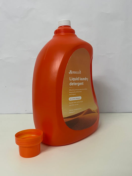 Bosssecret Orange Scent Liquid Laundry Detergent, 5kg, Powerful Stain & Odor Removal, Double Brightening & Deep Cleaning, Long-Lasting Fragrance, For Machine & Hand Washing