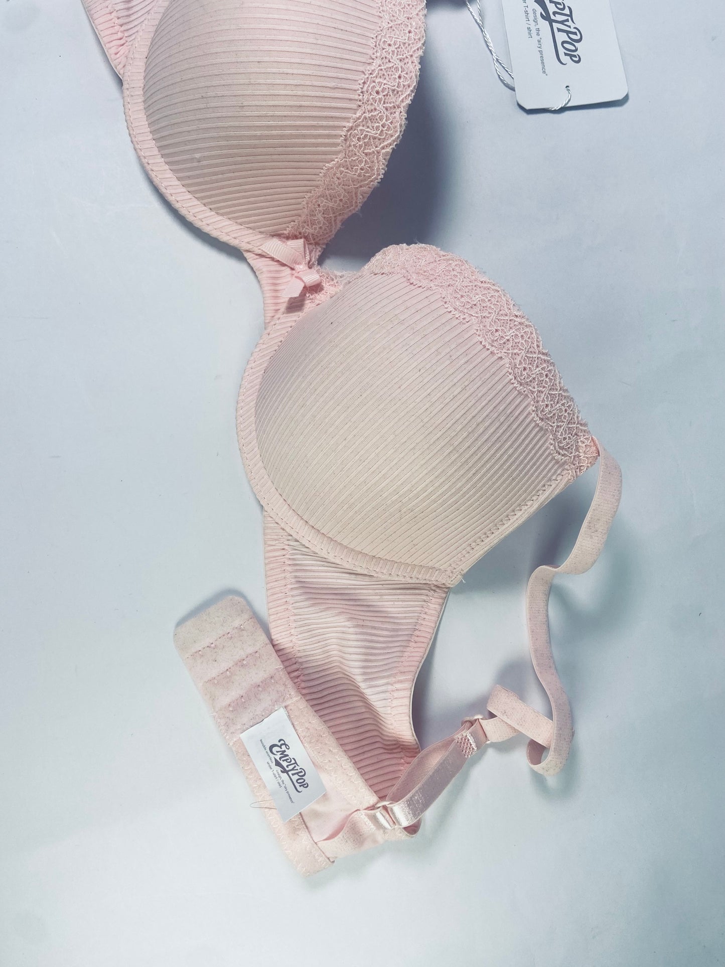 EMPTYPOP Bras Push Up Thick Padded Plunge Underwire T Shirt Lace Bra Lift Support for Women Add One Cup