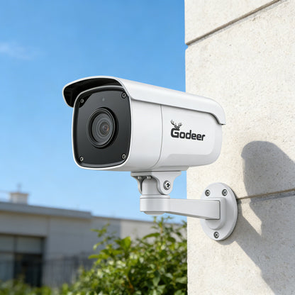 Godeer HD Night Vision Security Camera, Outdoor Waterproof Surveillance Camera, Remote View Home & Business Security Cameras with Phone App