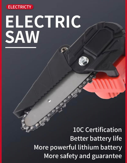 Foxfairy-Electric saws-6 Inch Cordless Wood Saw Electric Powertools Portable Brushless Battery Pruning Saw Mini Saw for Tree Cutting