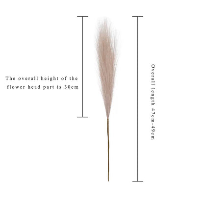 Circlecity Artificial flowers Faux Pampas Grass Large Tall Fluffy Artificial Fake Flower Boho Decor Bulrush Reed Grass for Vase Filler Farmhouse Home Wedding Decor