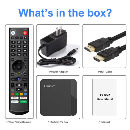 FIGCAT-Set-top boxes-High Quality Network Player S905Y4 Android 11.0 Set-top Box Quad Core 5G WiFi 4K HD TV Box