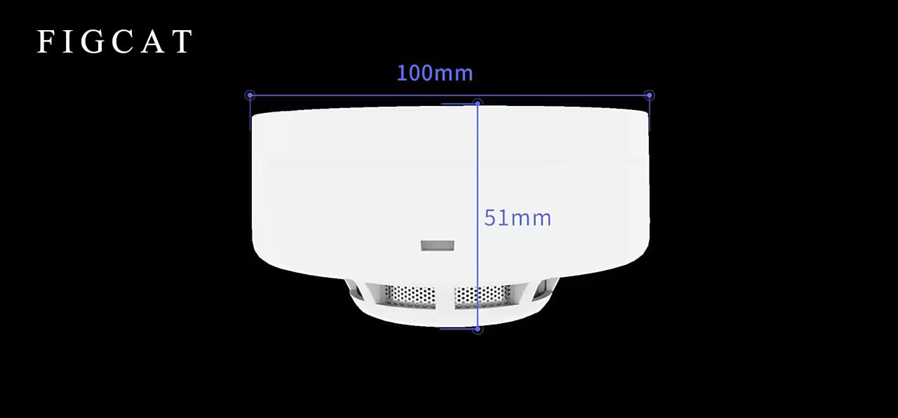 FIGCAT-Smoke alarms-Photoelectric Smoke Sensor 12V Fire Alarm System Safety Sensor Detector with Smoke Detection Capabilities