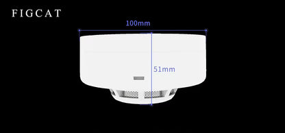 FIGCAT-Smoke alarms-Photoelectric Smoke Sensor 12V Fire Alarm System Safety Sensor Detector with Smoke Detection Capabilities