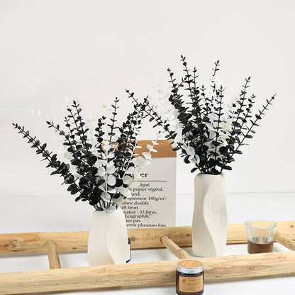 Whizone Artificial plants, other than Christmas trees Artificial Eucalyptus Leaves Stems Bulk, Fake Greenery Plant Floral Stems for Fake Silk Flower Arrangements Centerpieces Bouquet Vase Filler Decoration
