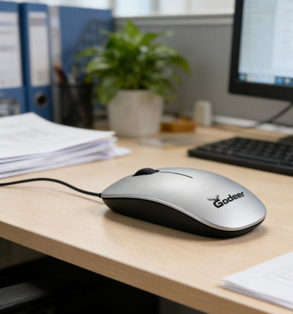 Godeer Wired Office Computer Mouse, Silent Click, Ergonomic Design, Universal for Laptop & Desktop PC Computer mouse