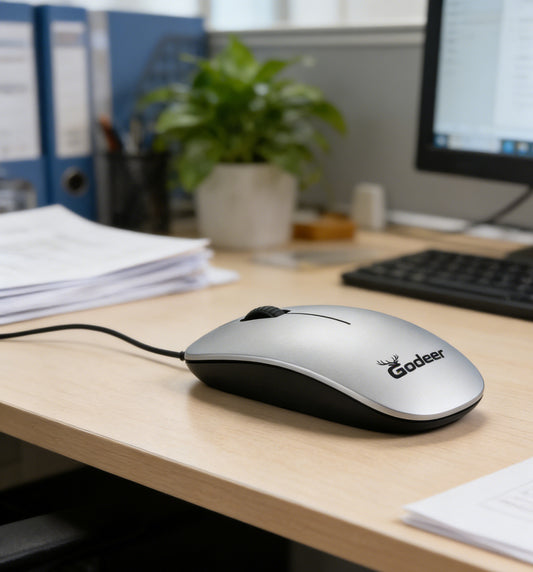 Godeer Wired Office Computer Mouse, Silent Click, Ergonomic Design, Universal for Laptop & Desktop PC Computer mouse