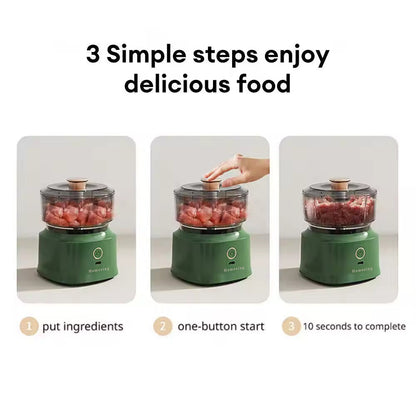 Homezing Electric food processors,New Kitchen Multifunctional Cooking Machine Wireless Electric Meat Grinder Household Plastic Garlic Grinder Baby Food Processor