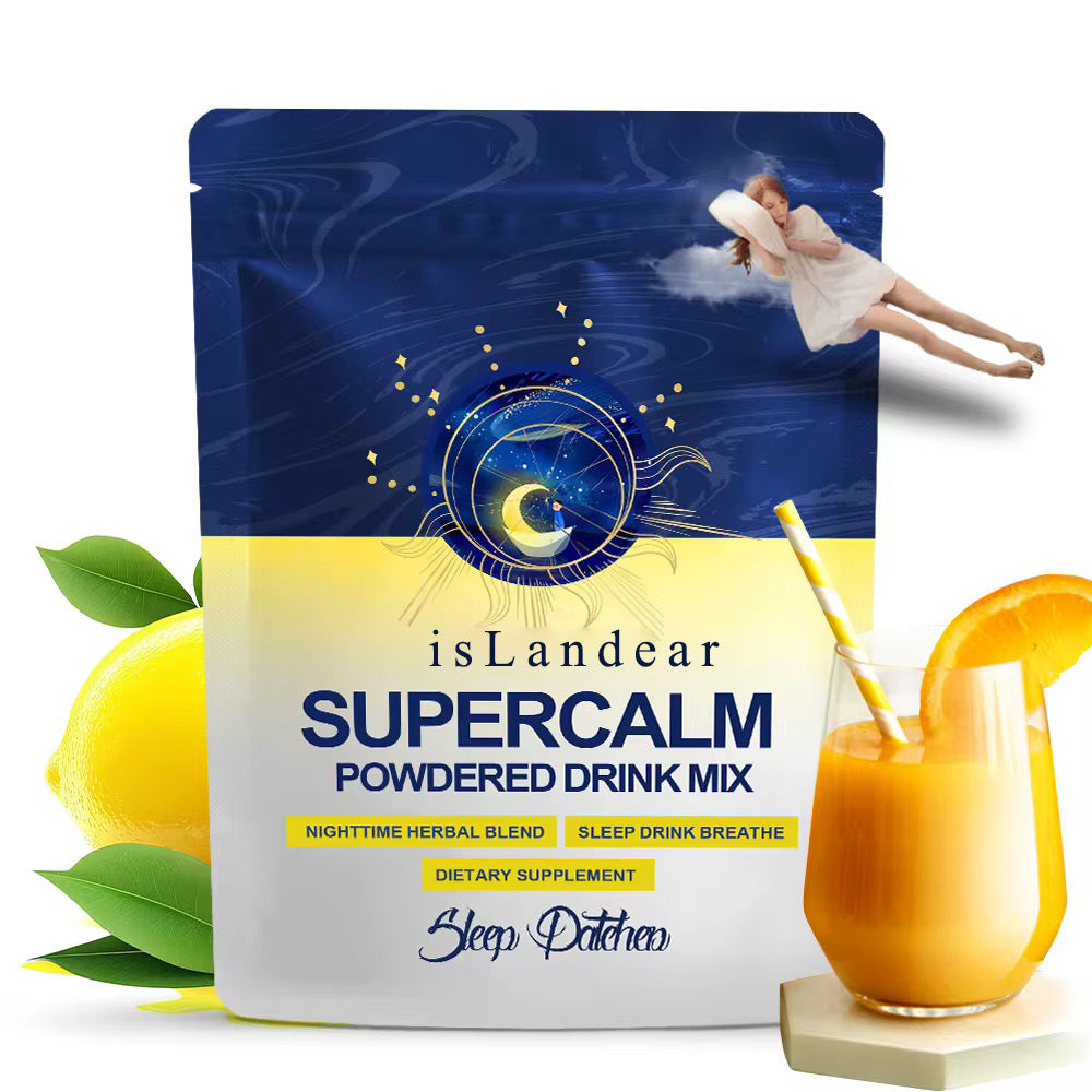 isLandear Medicinal drinks Supercalm Powdered Drink Mix, Lemonade, L Theanine, Ksm-66 Ashwagandha, Magnesium Glycinate, Vitamin D 3, Supplements for Relaxation & Focus, No Sugar, Non GMO