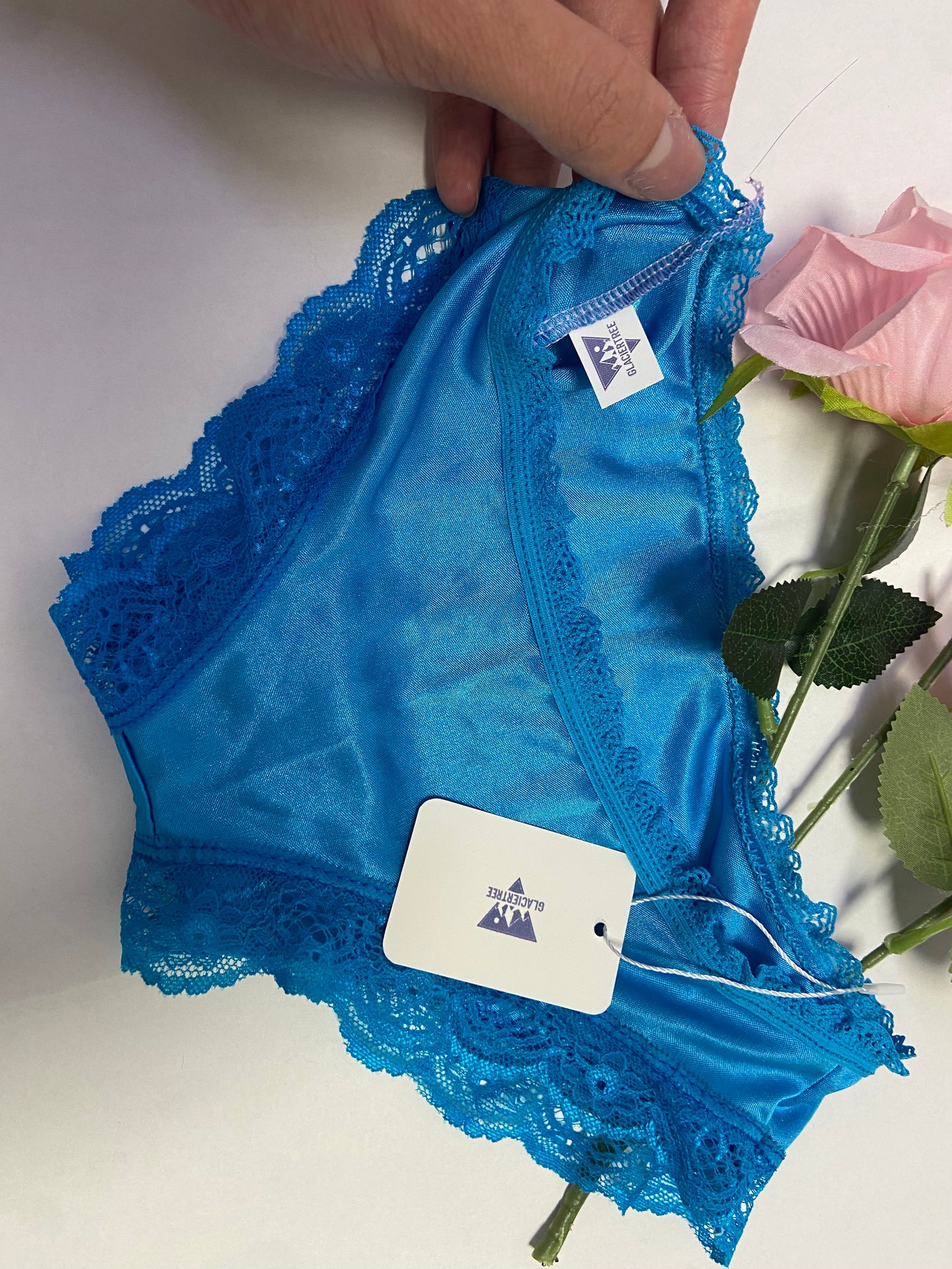 GLACIERTREE Underpants Lace Underwear for Women Silky Stretch Bikini Briefs Sexy Pantie
