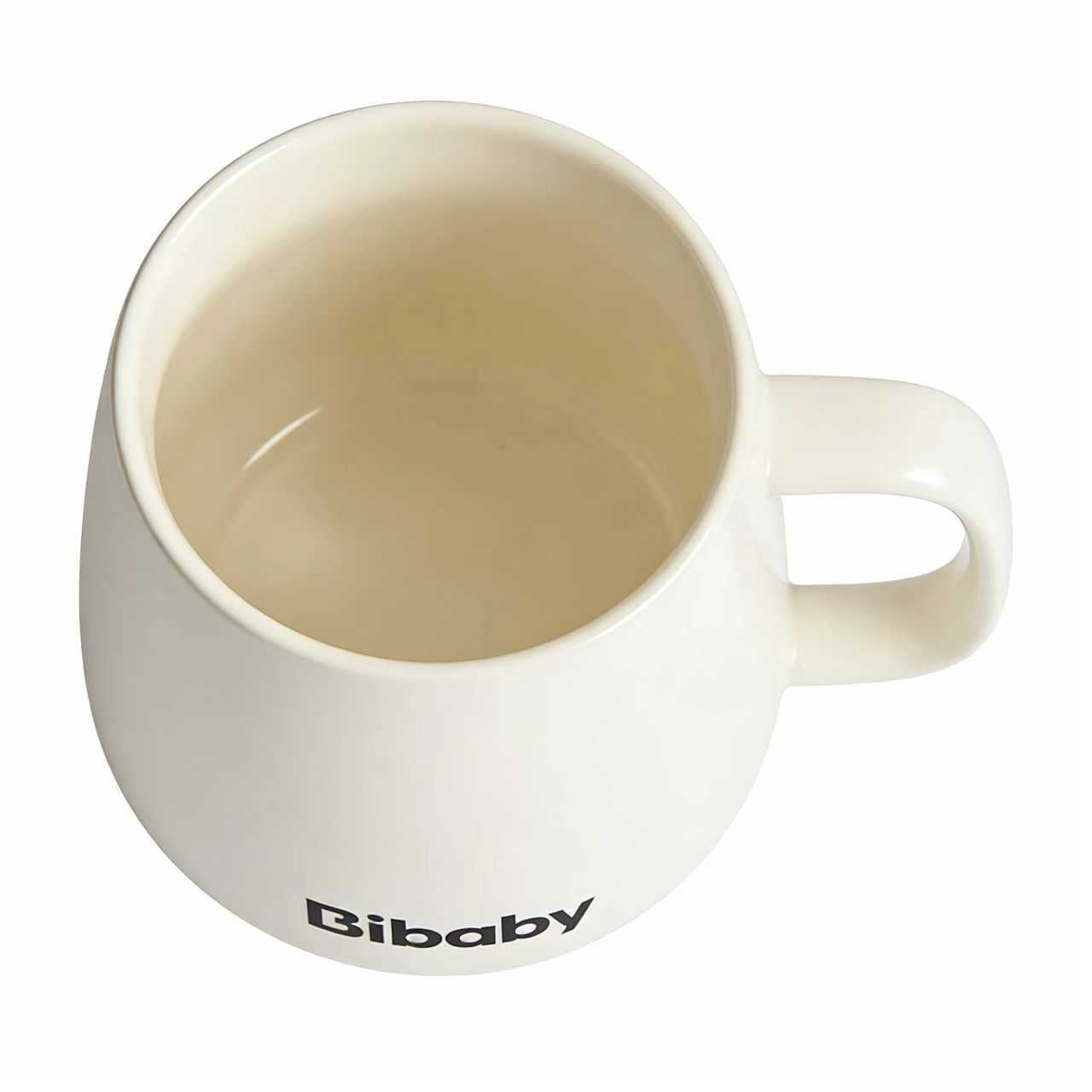 Bibaby Minimalist Cream White Ceramic Cups, Large Capacity Coffee Cups for Home & Office, Heat-Resistant Water Cups, Breakfast Milk & Tea Cups with Gift Box