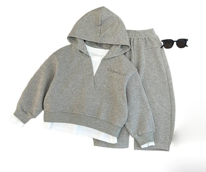 Shinedeer Infant wear Baby Clothes for Girls Boy Solid Color Hoodie and Sweatpants Fall Winter Outfit Toddler Sweatsuit