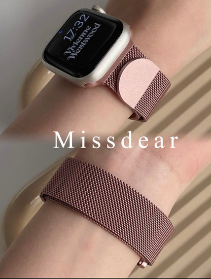 Missdear Watchbands Metal Magnetic Band Compatible with Apple Watch Bands Women Men,Milanese Loop Stainless Steel Mesh Adjustable Strap