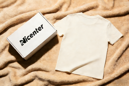 Nicenter Classic Letter Print Cotton T-shirts, Unisex Loose Casual Short Sleeve Tees, Daily Versatile Basics