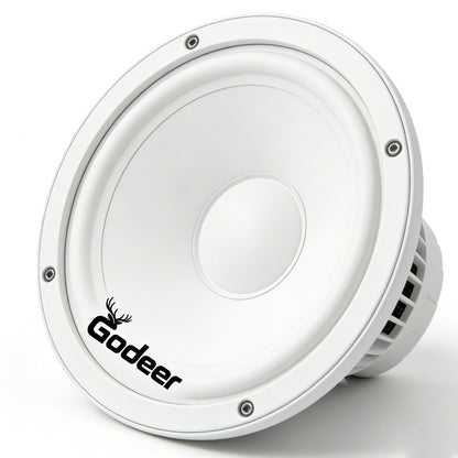 Godeer 6.5 Inch Waterproof Marine Loudspeakers, White Heavy Bass Boat Speakers, for Outdoor, Yacht, RV and Marine Use