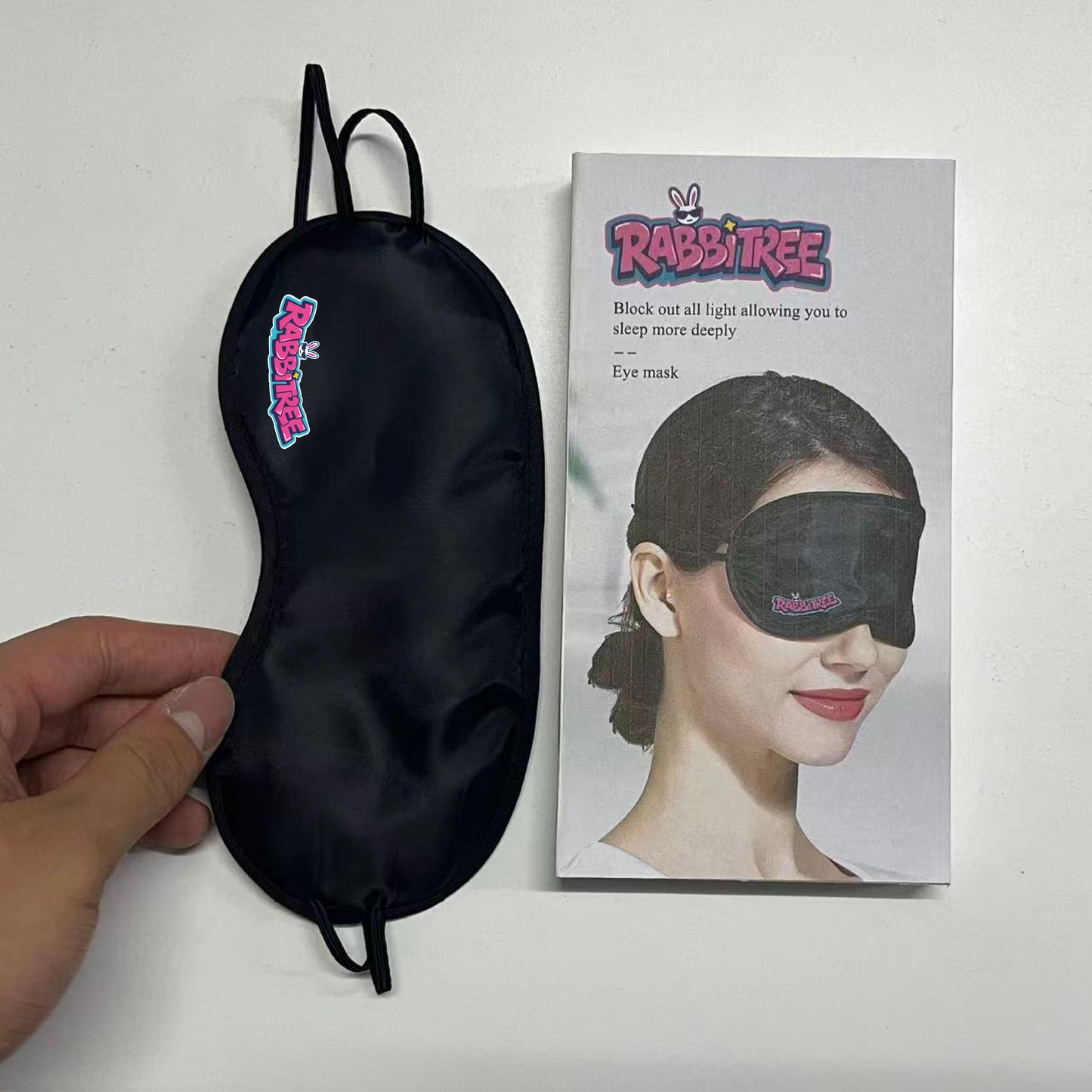 RABBITREE Silk-Like Sleep Eye Mask, 100% Light Blocking, Soft Breathable Fabric, Adjustable Strap, Eye Blindfold for Travel, Nap & Night Sleep
