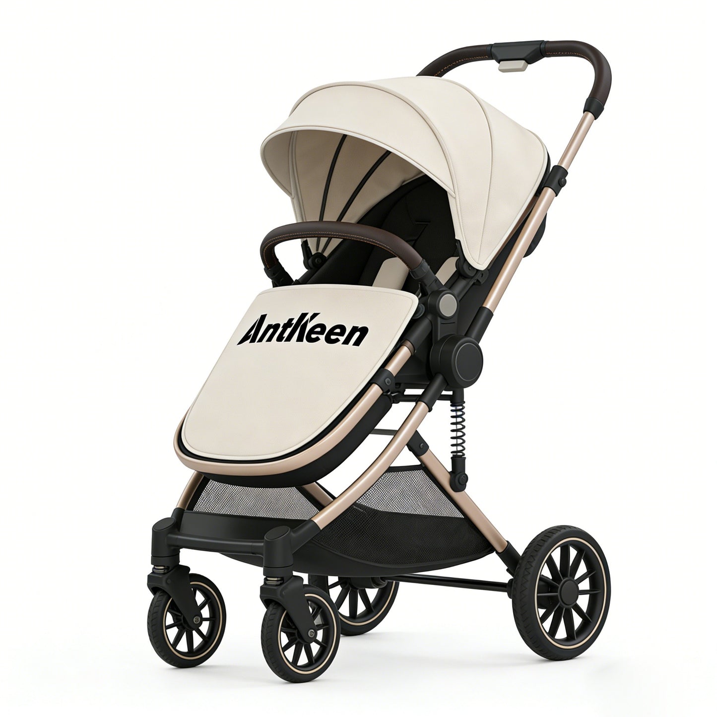 AntKeen High Landscape Baby Strollers, Reversible Infant Pushchair, Foldable Shock Absorption Baby Carriage, Newborn to Toddler Stroller