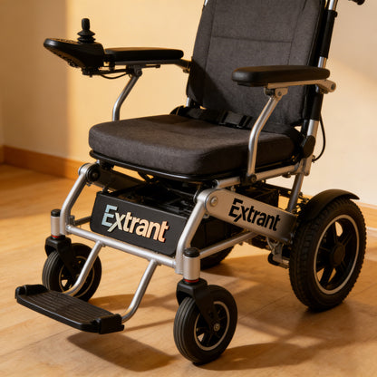 Extrant Foldable Electric Wheelchair, Lightweight Aluminum Alloy Mobility Scooter, Reclining Power Wheelchair for Seniors & Disabled, Long-Lasting Battery Electric Wheelchairs