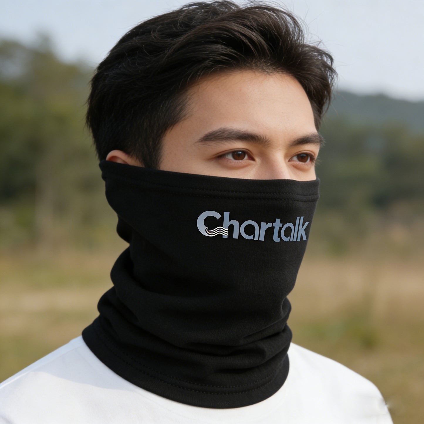 Chartalk Multi-Functional Neck Gaiter Neckerchiefs for Men & Women, Breathable Stretch Face Cover Scarf, UV Protection Headband for Outdoor Sports, Running, Hiking