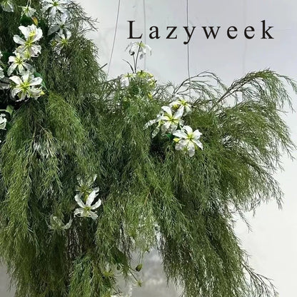 Lazyweek Artificial plants, other than Christmas trees Artificial Radix Asparagi Fern Bush Faux Asparagus Fern Indoor Plant Greenery Stems Plants for Vase Bouquets Home Office Wedding Greenery Decor